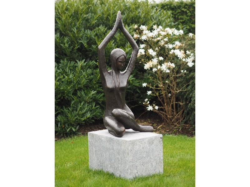 Modern Woman With Hands Up