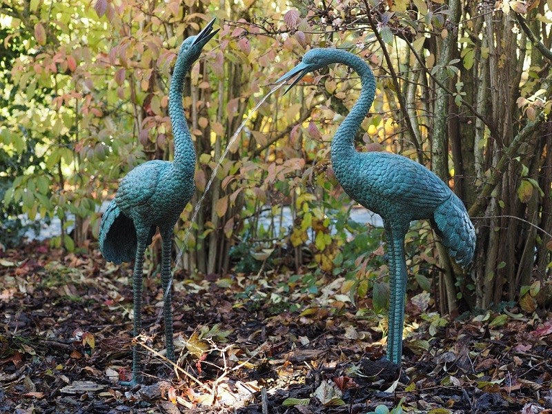 Couple Of Crane Birds Fountain