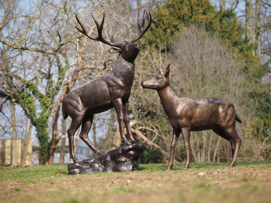 Standing deer on base