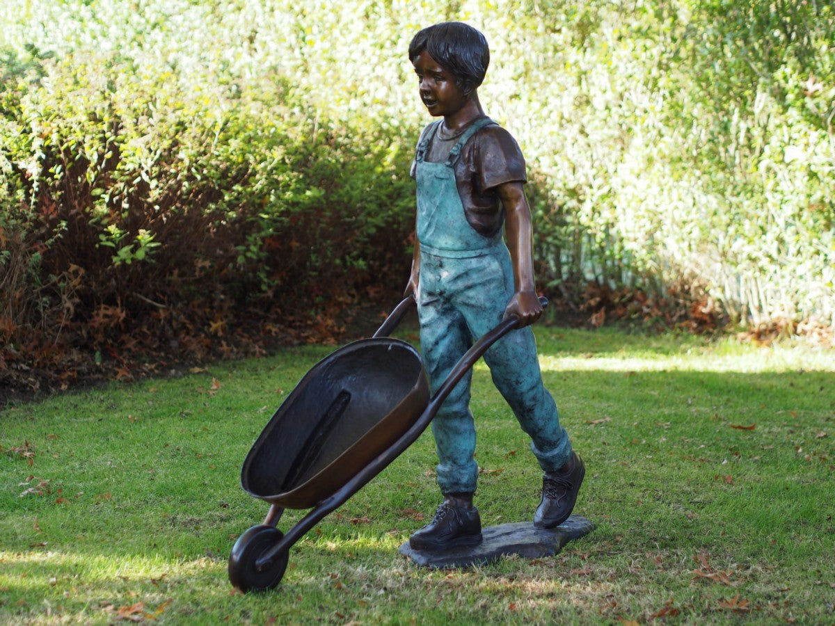 Boy with wheelbarrow