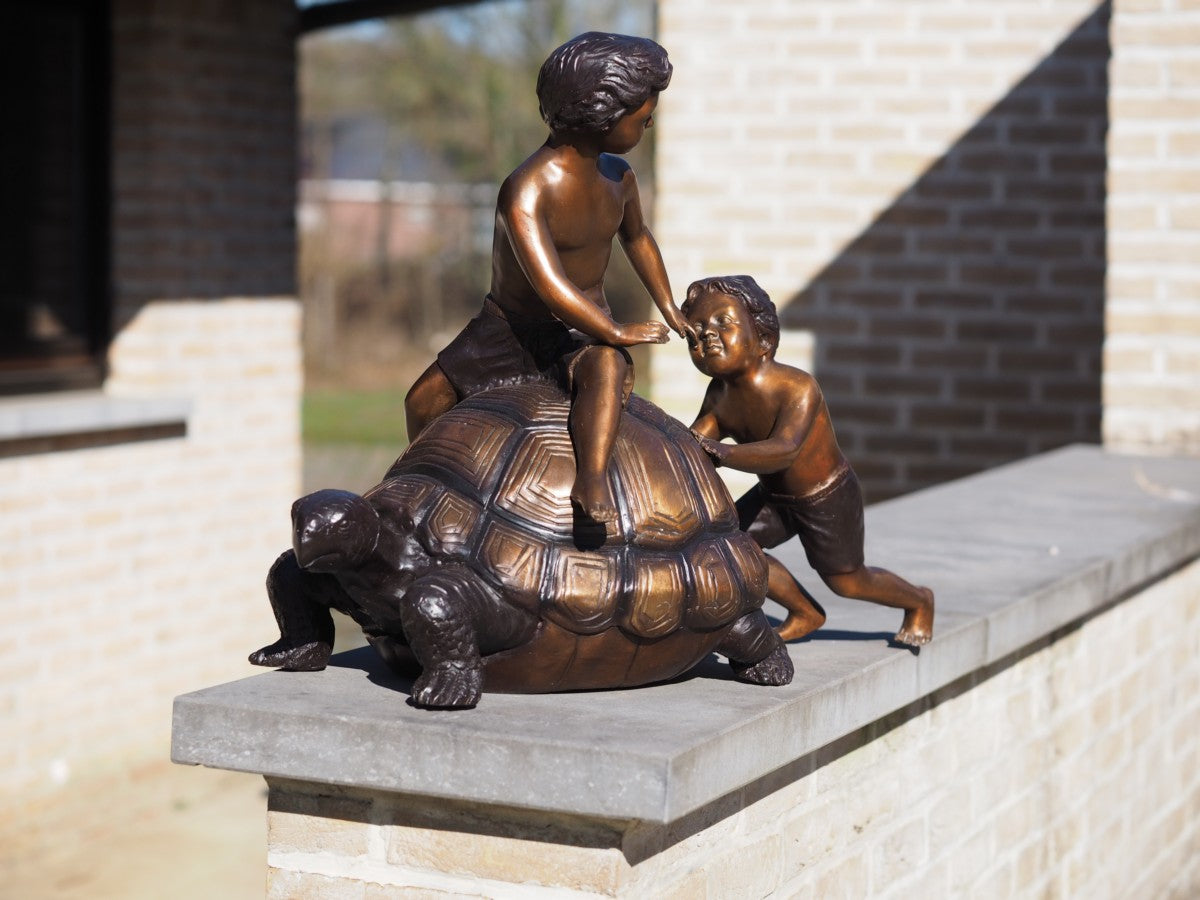 2 boys with a turtle (fountain)